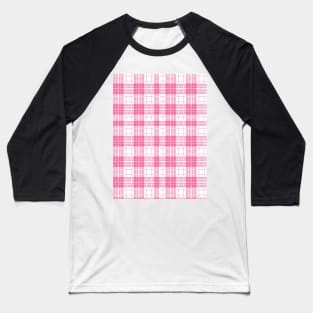 Pink plaid Background Baseball T-Shirt